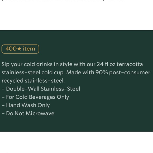 NWT Starbucks 2024 Terracotta Brown/Orange Recycled Triangle SS Venti Tumbler - Picture 12 of 12